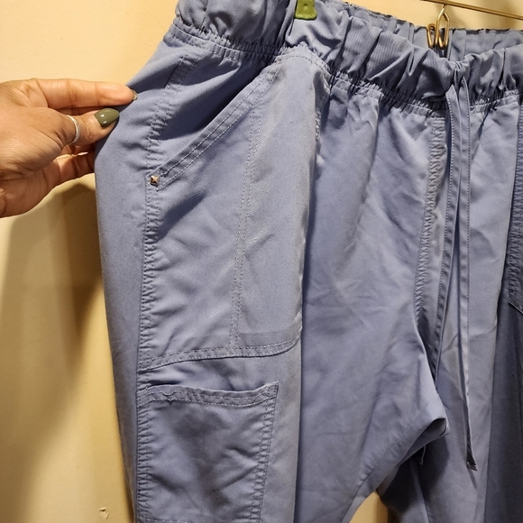 SCRUBSTAR women's ciel blue plus size scrub pants size 2XL - Picture 3 of 11